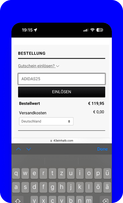 Automatically apply coupons at mobile checkout